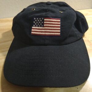 Vintage Liz Claiborne USA Flag Strap Back Hat
